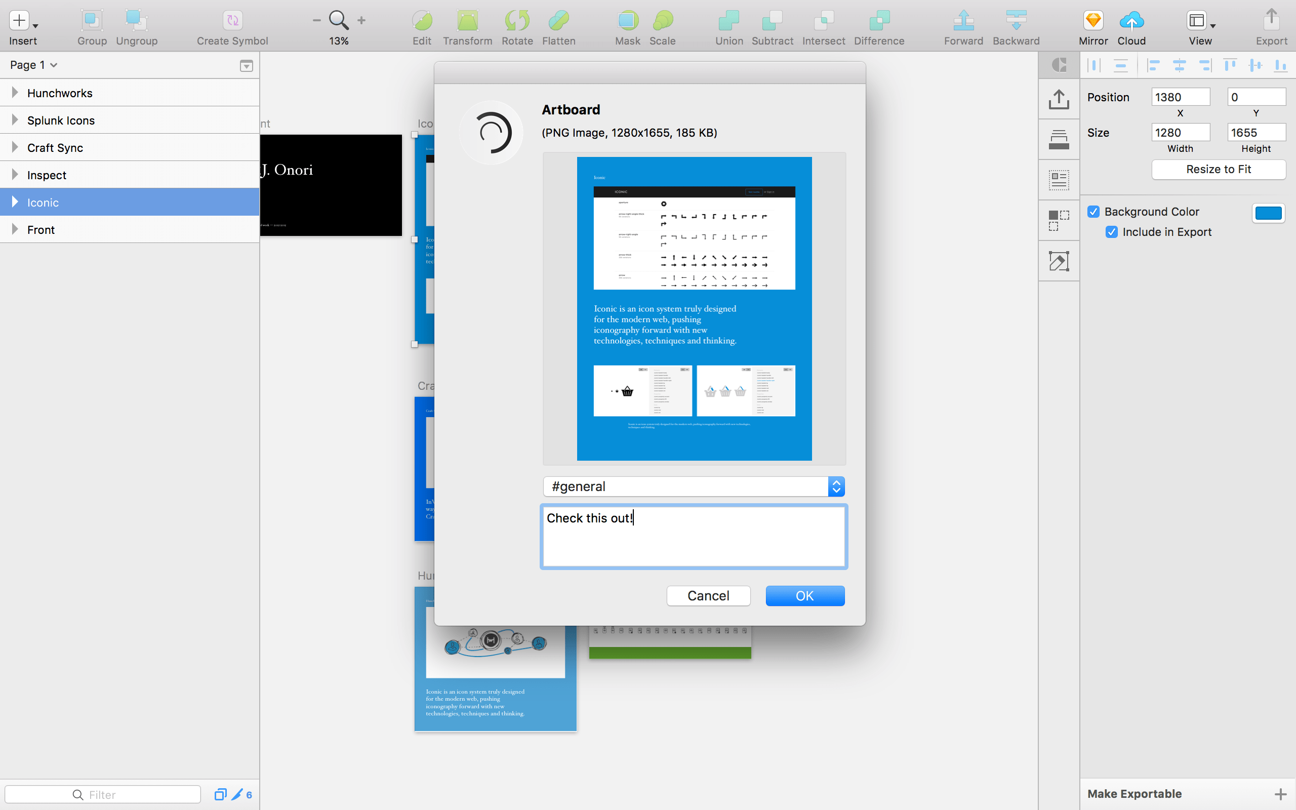 A screenshot of Relay's Sketch plugin.